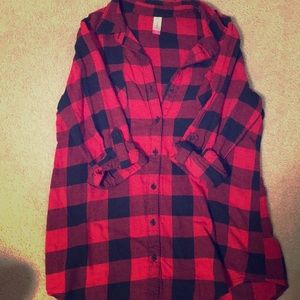 Buffalo plaid tunic